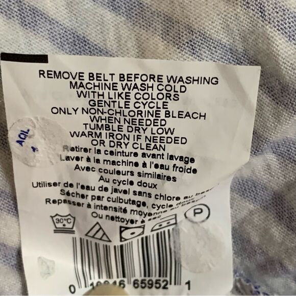 MOTHERHOOD Stripped Tank Dress Women’s Medium Tall Blue white Maternity. - Picture 7 of 12